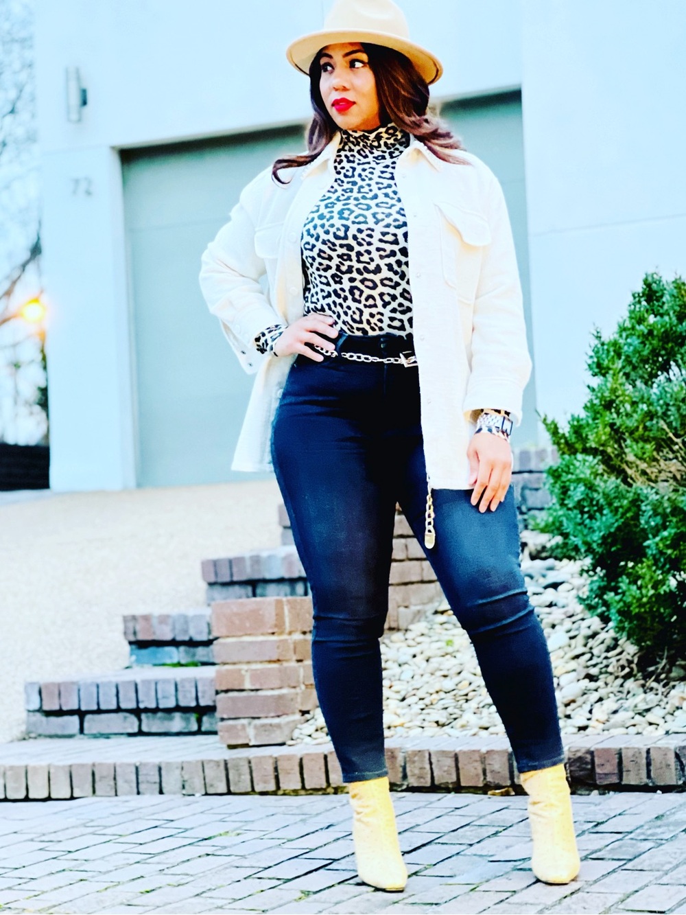 H&M Leopard Bodysuit Top